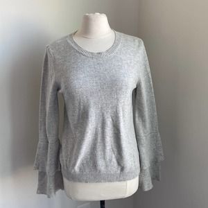 J. CREW Peplum Sleeve Sweater Women’s Size MD Grey